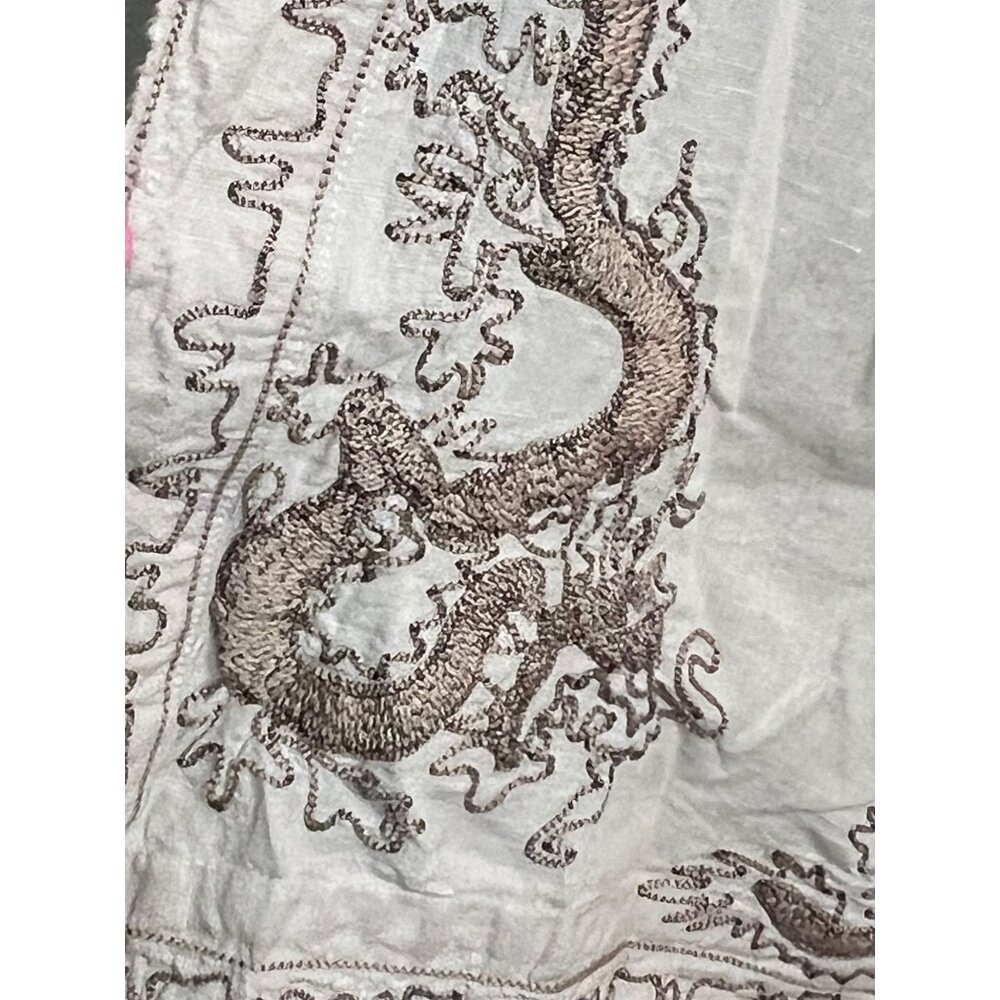 New With Tag Magnolia Pearl European Linen Dragon Embroidered Dashi Kimono - Picture 8 of 11